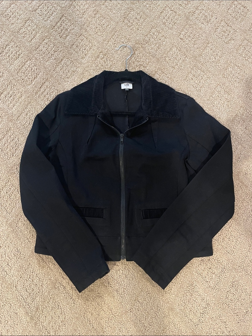 CAbi Black Zip-Front Jacket